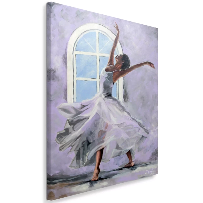 Obraz pionowy na płótnie Kobieta Taniec jak malowany - NA WYMIAR